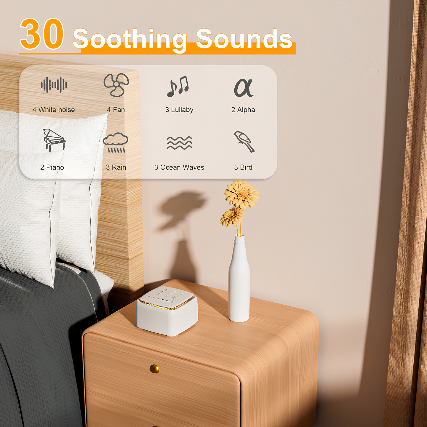 Calmiya™ Machine Device – Sleep Sound Machine
