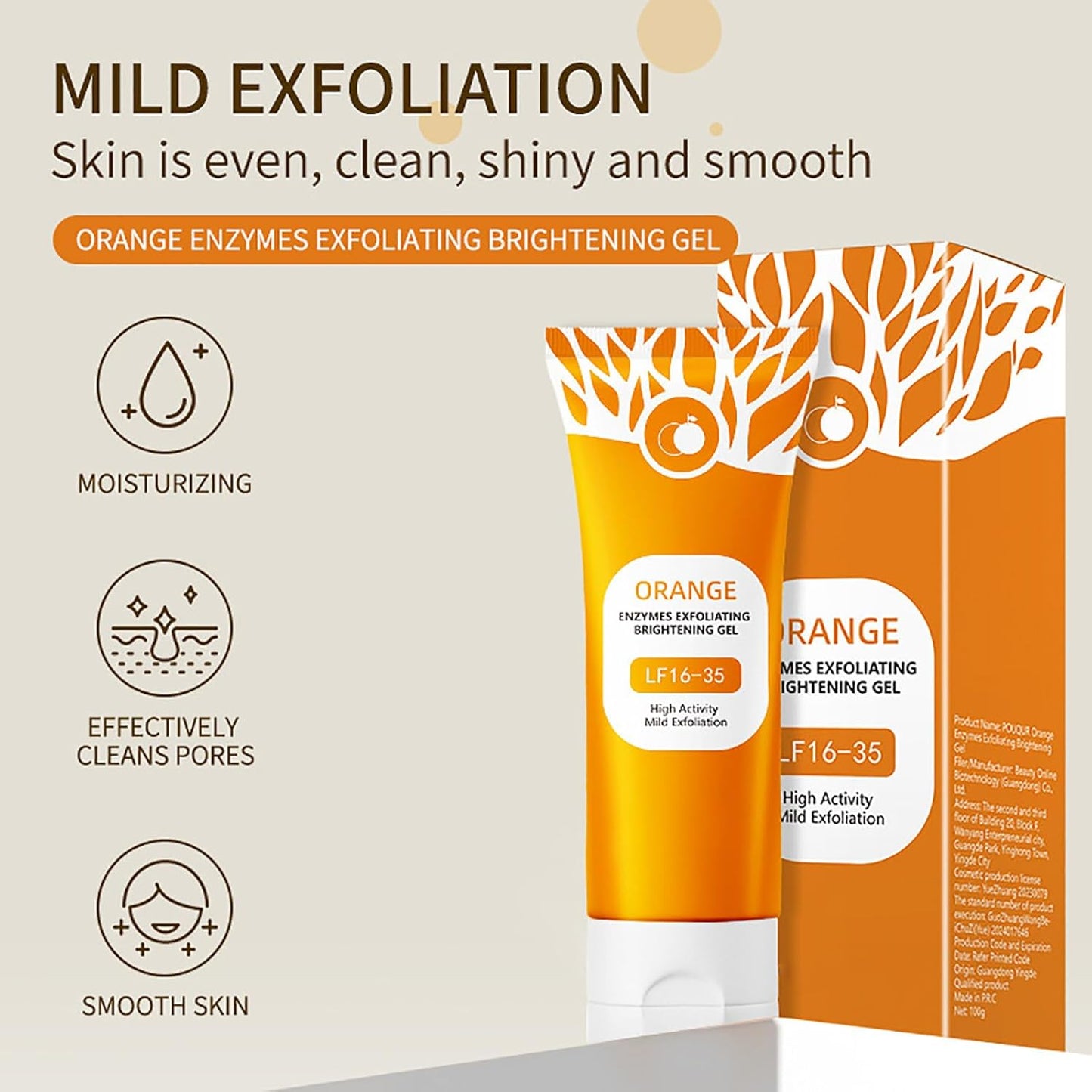 Calmiya™ Orange Gel – Facial & Body Scrub