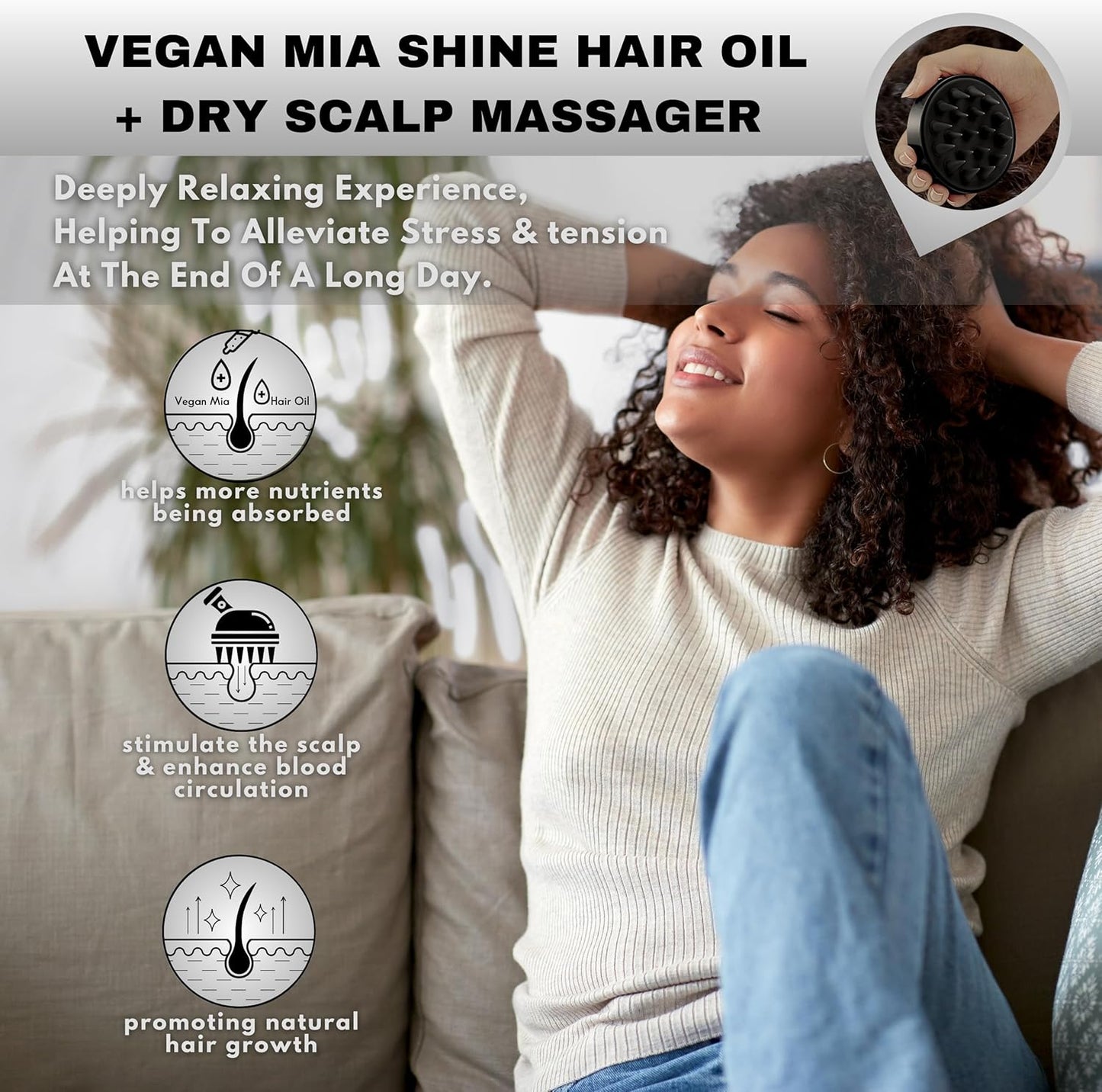 Calmiya™ Hair Massager – 2-in-1 Massage Brush