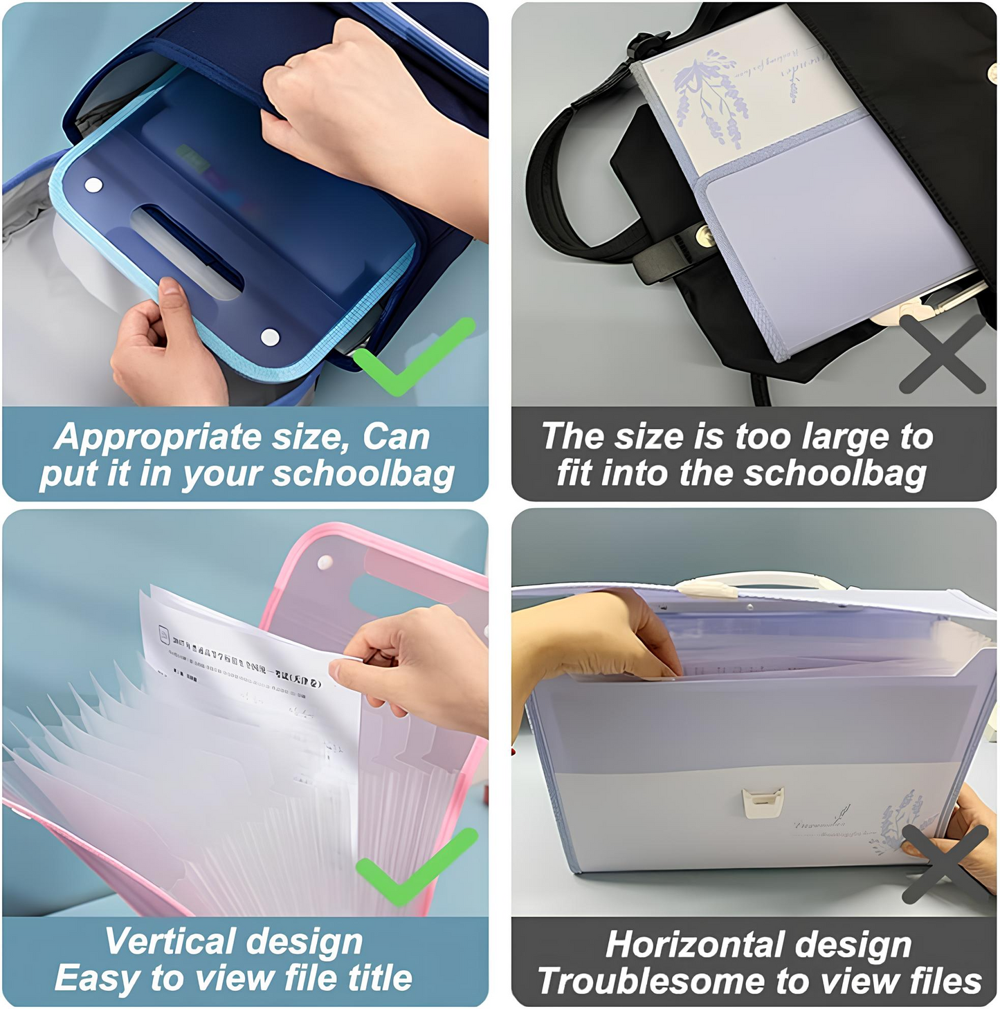 Calmiya™ File Folder– Vertical Binding Bag